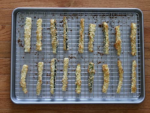 USA Pan Half Sheet Bakeable Cooling Rack, Steel Nonstick Wire 5