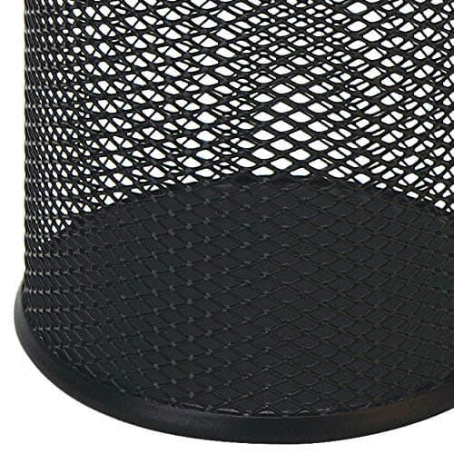 HSYMQ Black Pen Holder Cup for Desk, Pencil Cup Holder, Black Wire Mesh Pen Cup for Desk Office Pen Organizer 5