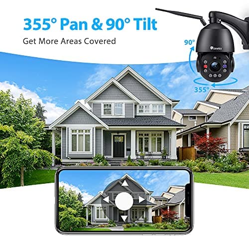 Ctronics 5MP 30X Optical Zoom Security Camera WiFi Outdoor, 2.4/5Ghz WiFi Dome Surveillance Cameras with Auto Cruise & Zoom, 492ft Night Vision,Human Detection,IP66 (Black) 6