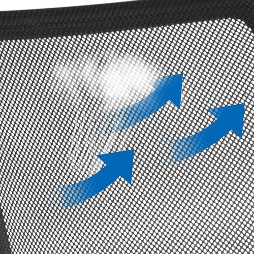 Yaheetech Office Chair Mid Back Swivel Lumbar Support Desk Chair, Height Adjustable Computer Ergonomic Mesh Chair with Armrest Black, 2-Pack 9