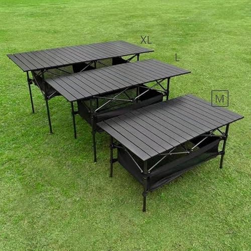 WUROMISE Lightweight Aluminum Folding Camping Table (37.13” x 21.57” x 19.69”), Portable Roll-Up Design for Outdoor, Camping, Beach, BBQ, Patio, and Picnic, Durable & Waterproof with Carrying Bag 9