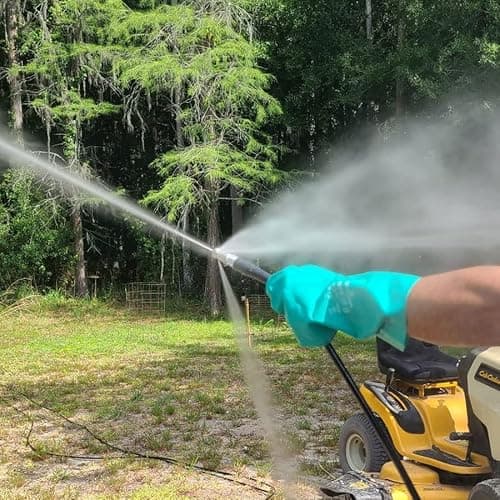 Hourleey Sewer Jetter Kit for Pressure Washer 50FT, Drain Cleaner Hose 1/4 Inch NPT, Orifice 4.0 Button Nose and Rotating Sewer Jetting Nozzle Spanner Tape Pearl Corsage Pin, 4000 PSI 7