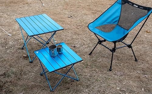 iClimb Ultralight Compact Camping Folding Table with Carry Bag (Blue - S) 8