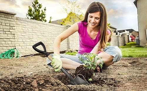 VNIMTI Shovel for Digging, Round Small Shovel with Wooden D-Handle, Metal Garden Shovel for Gardening, 28 Inches 6
