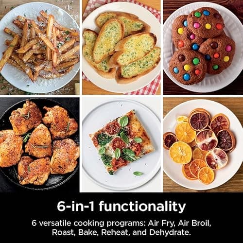 Ninja Air Fryer, 8 QT DoubleStack 2-Basket, Space Saving Design, Cooks 2lb Chicken Wings, Feeds up to 6 People, 6-in1 Air Fryer, Roast, Bake & More, Easy to Clean, Dishwasher Safe Parts, Black, SL201 10
