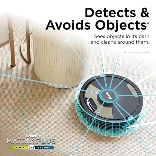 Shark Robot Vacuum & Mop Combo, Powerful Suction, Matrix Plus, 60-Day Debris Capacity, HEPA Bagless Self Empty Base, Sonic Mopping, Home Mapping for Pet Hair - Carpets & Hardfloor, AV2610WA 11