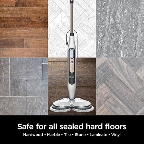 Shark Steam & Scrub with Steam Blaster Technology All-in-One Hard Floor Steam Mop with 3 Steam Modes & LED Headlights S8201, Rotator White 7