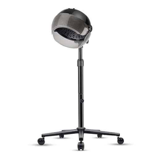 Professional Hooded Hair Dryer, Standing Hair Dryers Hooded with Time Setting, Touch Controls and 3 Temperature Settings, Sit Under Hair Dryer, Height Adjustable for Salon and Home Use