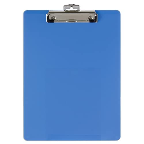 Officemate Recycled Plastic Clipboard, Holds 8.5 x 11 Sheets, Blue