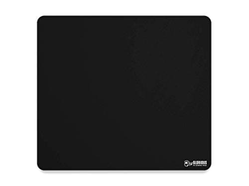 GLORIOUS XL Heavy Gaming Mouse Mat/Pad - 5mm Thick, Stitched Edges, Black Cloth Mousepad | 16"x18" (G-HXL)