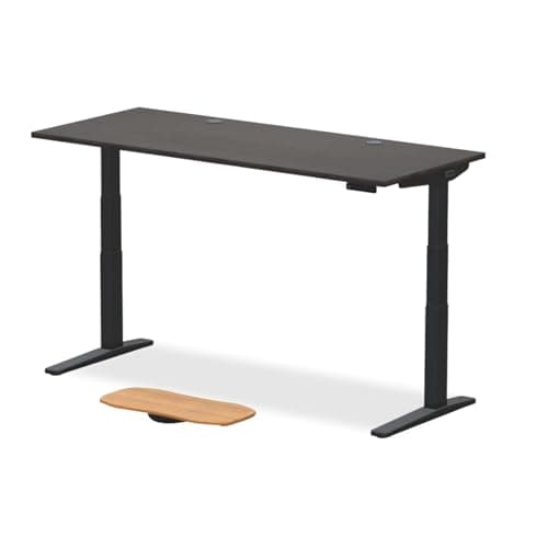 UPLIFTDESK V3 2-Leg Ash Gray Laminate Wood Standing Desk – Adjustable Height, Advanced 1-Touch Memory Keypad, Under Desk Cable Management, Wire Grommets & Rocker Board (Black -Frame, 72 x 30 inch)