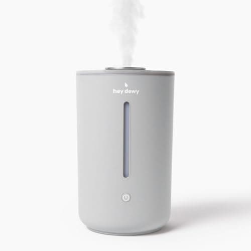 Hey Dewy Wellness Humidifier - for home, office, bathroom spa, or bedroom, with cool utrasonic mist hydration (Slate)