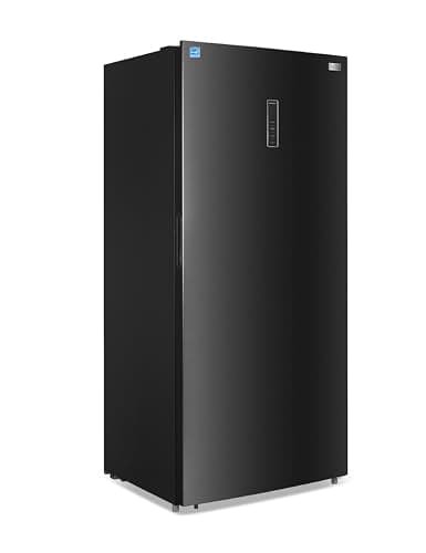 BLACK+DECKER 21.2 Cu. Ft. Convertible Freezer Refrigerator, Upright Freezer with Glass Shelves, Reversible Door,ENERGY STAR rated, Frost Free, BUC2120MB, Black