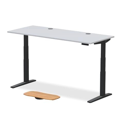 UPLIFTDESK V3 2-Leg White Laminate Wood Standing Desk – Adjustable Height, Advanced 1-Touch Memory Keypad, Under Desk Cable Management, Wire Grommets & Rocker Board (Black C-Frame, 72 x 30 inch)