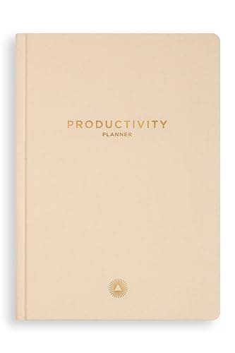 Intelligent Change - 3-Month Productivity Planner, Productivity Tools for Time-Management and Mindfulness, Daily To-Do List, A5 Undated Quarterly Planner, Beige (Beige)