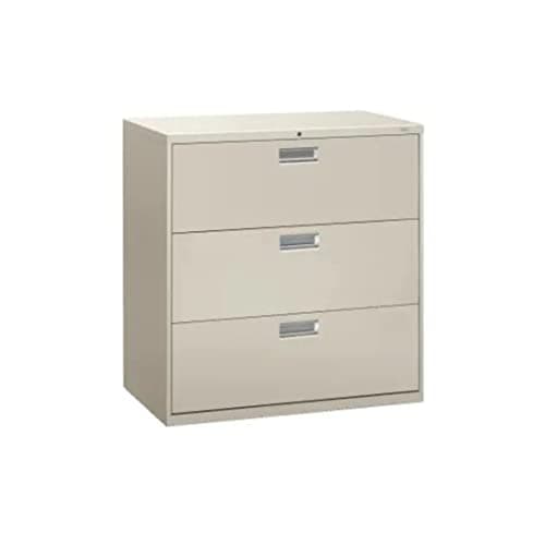 HON 683LQ 600 Series 36-Inch by 19-1/4-Inch 3-Drawer Lateral File, Light Gray