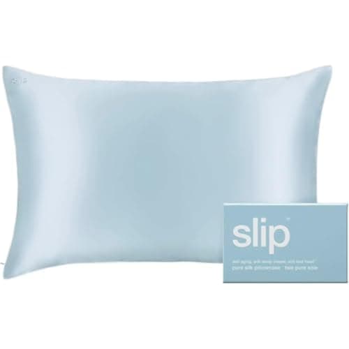 slip The Original Queen Pure Silk Pillow Case - 100% Pure 22 Momme Mulberry Silk - Queen Size Standard Pillow Case - Anti-Aging, Anti-BedHead, Anti-Sleep Crease, Seabreeze (20" x 30")