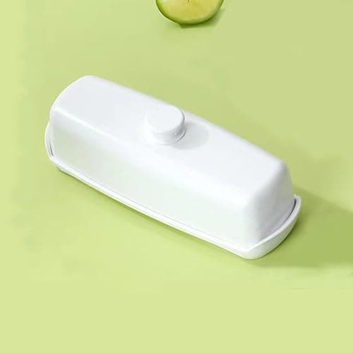 AMILYCOE Butter Dish for Countertop and Refrigerator Door Shelf, Airtight Butter Dish with Lid Plastic Butter Holder with Knife Covered Butter Container Keeper, Dishwasher Safe