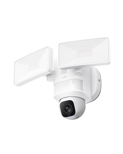 eufy Floodlight Camera E30, Security Camera Outdoor, 360° Pan and Tilt, AI Detection and Tracking, 2K Video, 2.4GHz Wi-Fi, 2,000 Lumens, Custom Voice and Light Alerts, No Monthly Fee (Renewed)