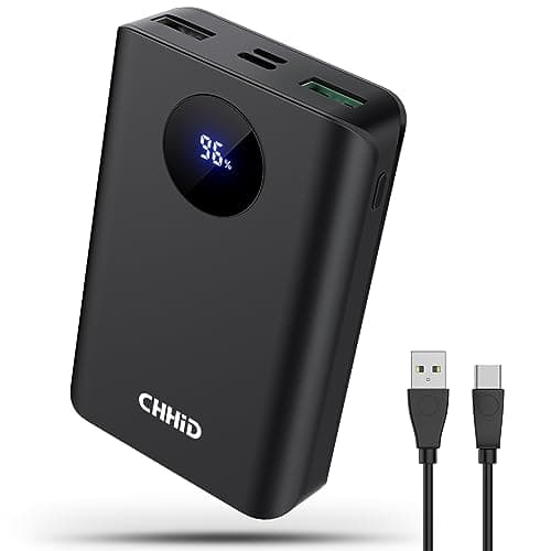 CHHID 5V 3A Heated Vest Battery Pack,LCD Display Power Bank Heated Jacket,Fast Charging 10000mAh for Heated Clothing/Coat,Heated seat/Chair,Heated Hoodies.