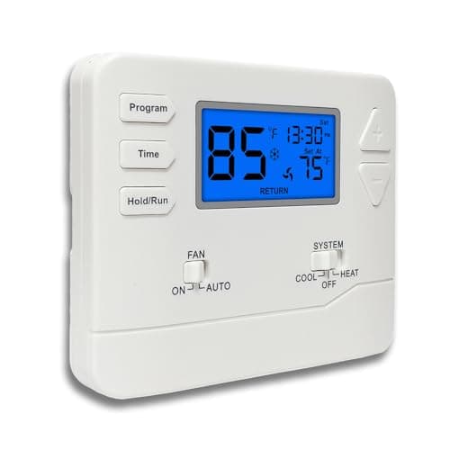 Programmable Thermostat for Home,Conventional Single-Stage Systems,5-1-1 Day Programmable Digital Energy-Saving Thermostat,up to 1 Heat/1 Cool Compatible with Gas System,Blue Backlight