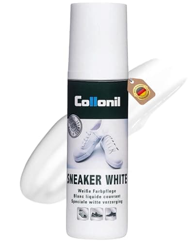 Collonil Sneaker White – 3.38 oz Liquid Cream with Sponge Applicator for White Smooth Leather Sneakers – Color Refresh & Shine Protection