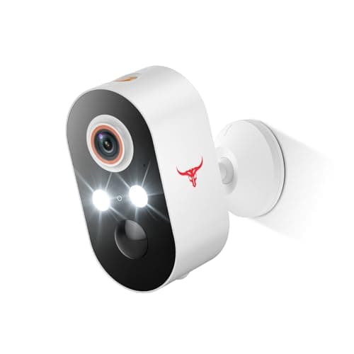 ALPHAPEACH 1080P Security Camera Wireless, Color Night Vision, Human Detection, Cloud Storage, 2-Way Audio, 2.4G WiFi, Live View, Indoor Outdoor Surveillance (2 Spotlights)