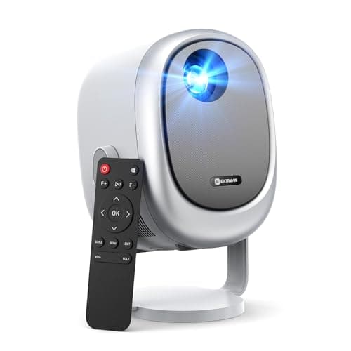 Projector with WiFi and Bluetooth,【360° Rotatable & Auto Keystone】, EXTRAVIS H1 Mini Portable Projector Support 1080P HD Movie Projector, E-Focus, 500 ANSI Home Proyector Small Outdoor Projector