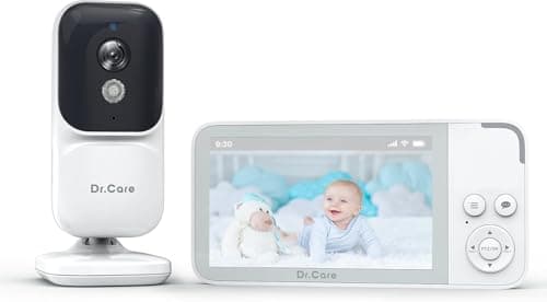 Dr.Care NeoView Video Baby Monitor -3.5” Screen, 2-Way Audio, Video Loop Recording, Night Vision, Real-Time/VOX Monitoring, Temperature Sensor, Lullabies, No Wi-Fi