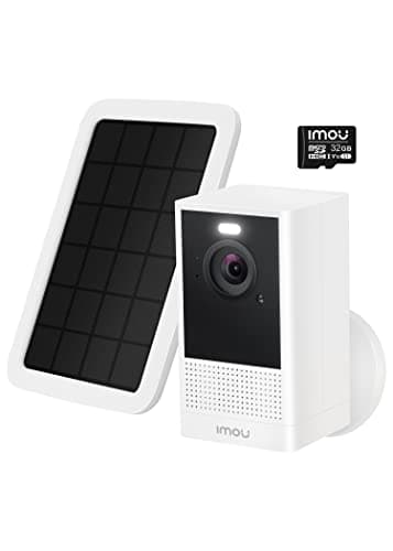 Imou 4MP Solar Security Camera Wireless Outdoor with Rechargeable Battery, Human Detection, WiFi Home Security with Spotlight Color Night Vision, 2-Way Talk, 2.4/5GHz Wi-Fi, IP65, Free 32 GB Storage