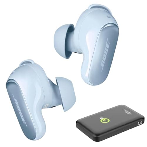 Bose QuietComfort Ultra Wireless Noise Cancelling Earbuds, Bluetooth Noise Cancelling Earbuds with Spatial Audio and World-Class Noise Cancellation with Green Extreme Charger (Moonstone Blue)