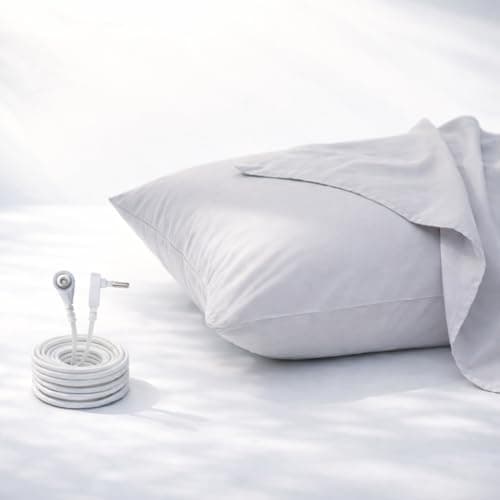 GroundLuxe Organic Grounding Pillowcase in Light Gray - King Size