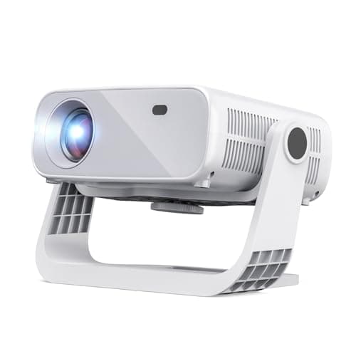 Wielio 269E Smart Projector Built-in Apps, 28,000 Lumens High Brightness, Native 1080P 3K Supported, WiFi 6 & Bluetooth 5.2, Low Fan Noise (<28dB), Bedroom Projector for iOS/Android/PS5 (Silver)
