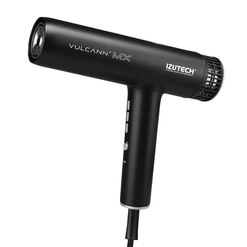 Izutech Vulcann MX 2.0 Professional Hair Dryer, Light Weight, High Heat, 1875 Watt, Black