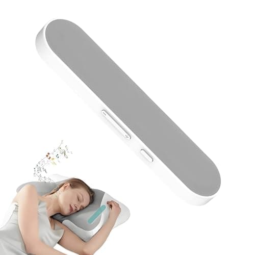 Under Pillow Speaker with Bluetooth, Memory Card Playback, Timer Function/Volume Control, Deep Base Flat Soft Design for Sleep and Bedtime Entertainment (White-Grey)