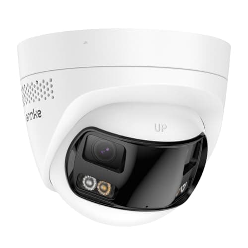 ANNKE FCD600 PoE Security Camera Outdoor with Dual Lens 180° Filed of View, 6MP IP Surveillance Camera Support Color Night Vision, Person/Vehicle Detection, Two-Way Talk, Built-in SD Card Slot