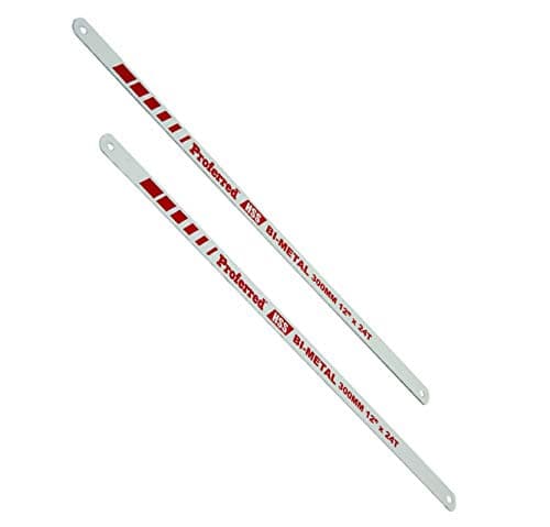 Proferred Professional Hacksaw Blades, 12" , HSS Bi-Metal, 24TPI, 300MM