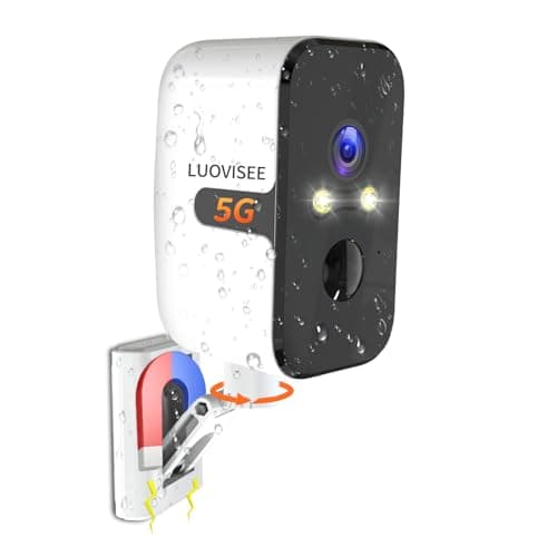 Security Cameras Wireless Outdoor, 2.4G/5G WIFI Magnetic Battery Powered Indoor Cameras for Home Security with Motion Detection,Spotlight Color Night Vision,PIR Siren,SD/Cloud Storage,Work With Alexa.