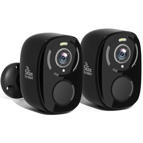 Rraycom 2Pack 5G/2.4G WiFi Security Cameras Wireless Outdoor, 2K Battery Powered Cameras for Home Security with AI Motion Detection, Color Night Vision, Siren, 2-Way-Audio, Works/Alexa,Waterproof