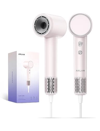 ANLAN ion Hair Dryer, Hair Dryer with Unique 120,000 RPM brushless Motor, 100 Million Negative ions, Dries Quickly and Intelligent Temperature Control, for Home, Salon, Travel