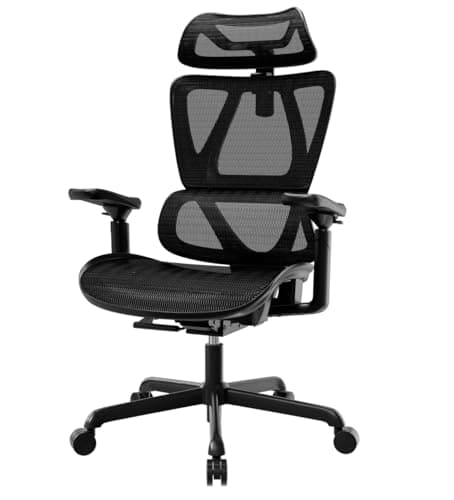 ELABEST T11 Ergonomic Office Chair,High Back Desk Chairs with Separate Lumbar Support,Magic Armrests,Adjustable Wide Headrest,Comfy Executive Computer Chair,Big and Tall Mesh Chair for Home Office