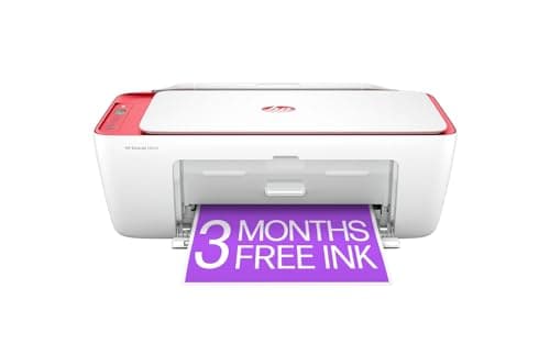 HP DeskJet 2842e All-in-One Printer with Bonus 3 Months of Instant Ink (Chili Red)