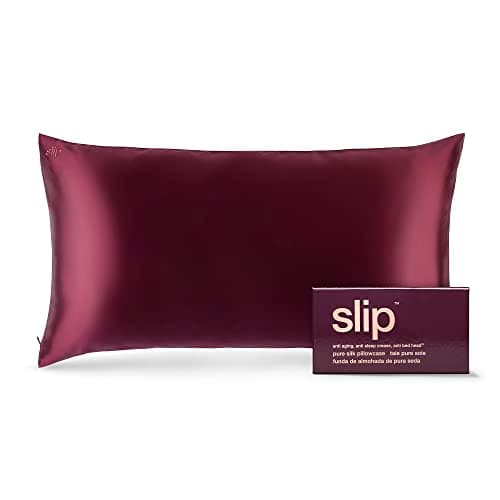 slip The Original King Silk Pillow Case - 100% Pure 22 Momme Mulberry Silk - King Standard Size - Anti-BedHead, Anti-Sleep Crease, Plum (20" x 36")