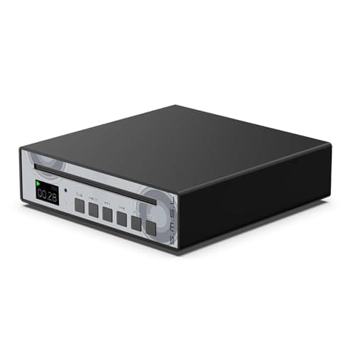 SMSL PL100 CD Player CS43131 Decoder Chip with 3.5mm Headphone Amplifier Uilt-in 2nd PLL Circuit CD Input RCA/3.5 mm Headphone/Optical/Coaxial Digital Output with Remote Control (Black