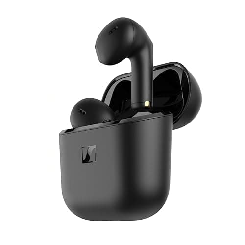 Sennheiser ACCENTUM Open Wireless Earbuds - Open Ear Buds Design, Dynamic Sound & Bluetooth 5.3, IPX4 Splash Protection, 28 Hours Battery Life, USB-C Charging Case, Music, Phone Calls, Travel, Black
