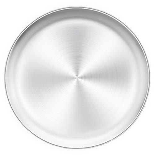 TeamFar Pizza Pan, 13.4 inch Stainless Steel Large Pizza Pan Tray Round Oven Baking Bakeware, Healthy & Heavy Duty, Oven & Dishwasher Safe