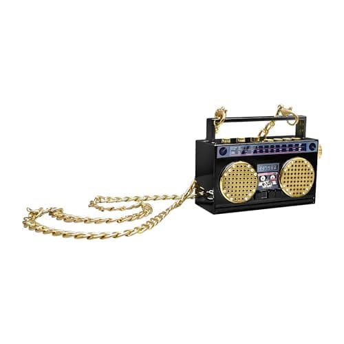 Portable Bluetooth Speakers, Retro Speakers Bluetooth Wireless Wearable Mini Bluetooth Boombox with 27” Neck Chain, FM Radio, On-Board Buttons, Dual 3W Peak Power Bluetooth Speaker for Home & Travel