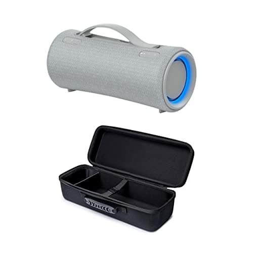 Sony SRS-XG300 X-Series Wireless Portable-Bluetooth Party-Speaker (Light Gray) Bundle with Hard Travel Case (2 Items)