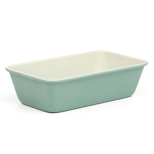 Martha Stewart Gallen 9-Inch Nonstick Carbon Steel Loaf Pan – Teal, Durable Bakeware for Even Baking and Easy Release