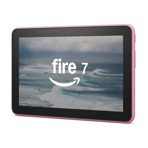 Amazon Fire 7 tablet (newest model) 7” display, read and watch, under with 10-hour battery life, 32 GB, Rose